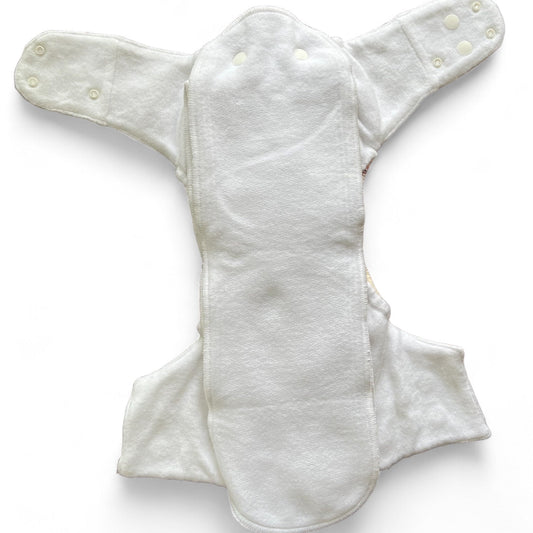 NestLove 100% Organic Cotton Reusable Cloth Diapers with 2 Inserts